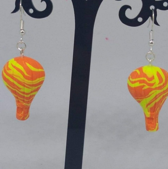 Unique Handmade Polymer Clay Earrings & Pendant - Picture 2 of 6